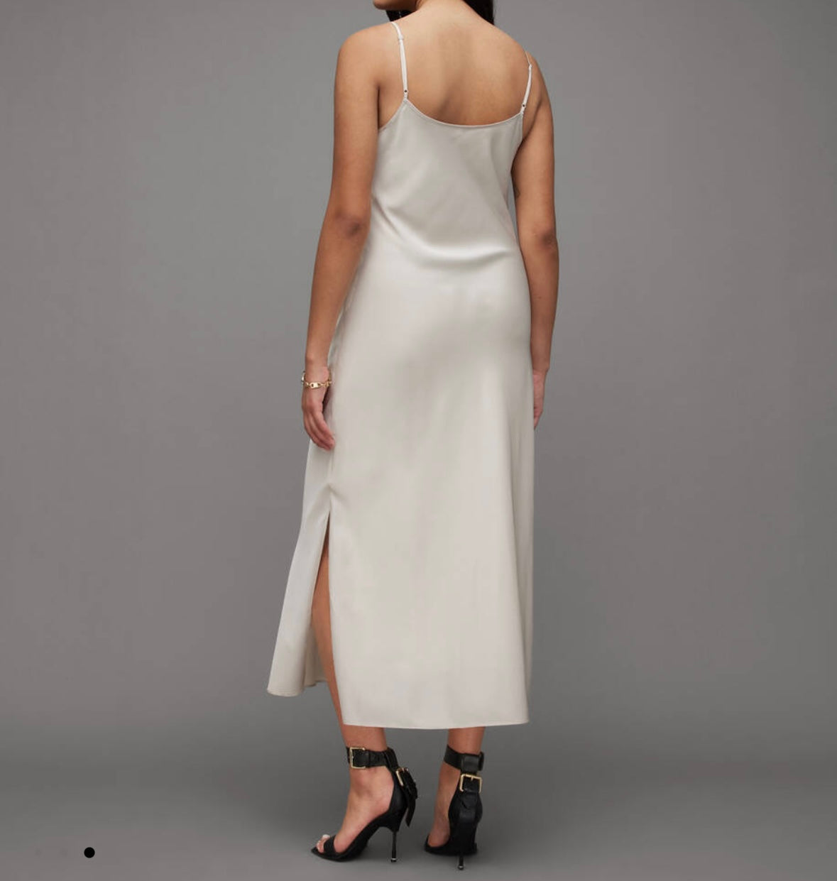 All Saints Hadley Midi Slip Dress Women’s Size 8 Cream