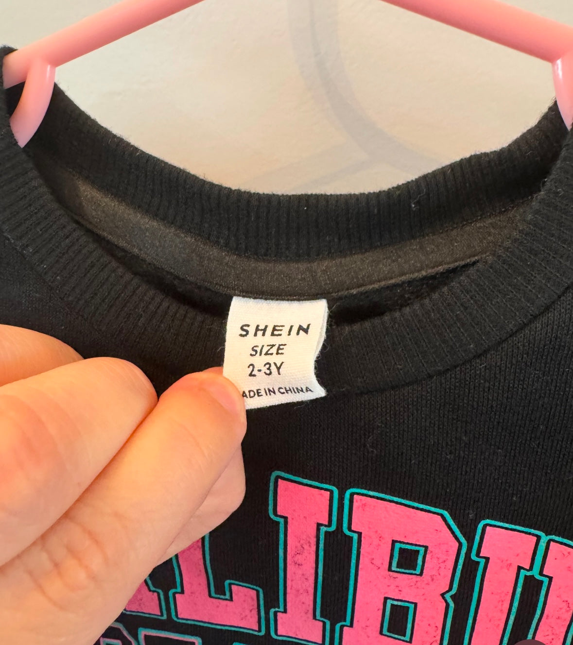 Malibu Sweatshirt Toddler Size 2-3 Years Black
