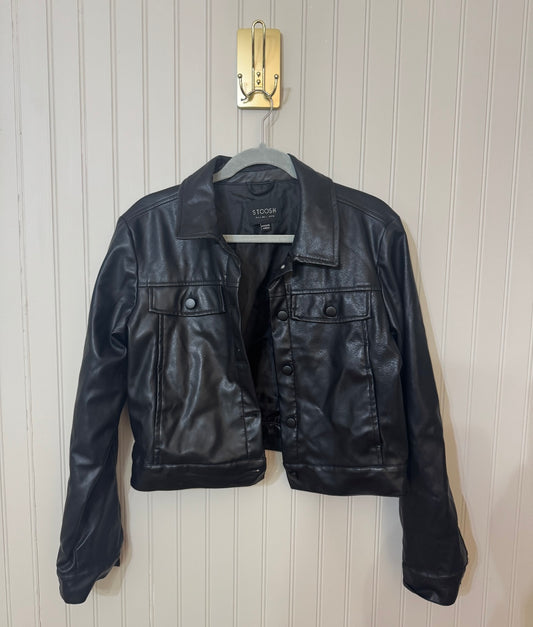 Faux Leather Jacket Women’s Large Black