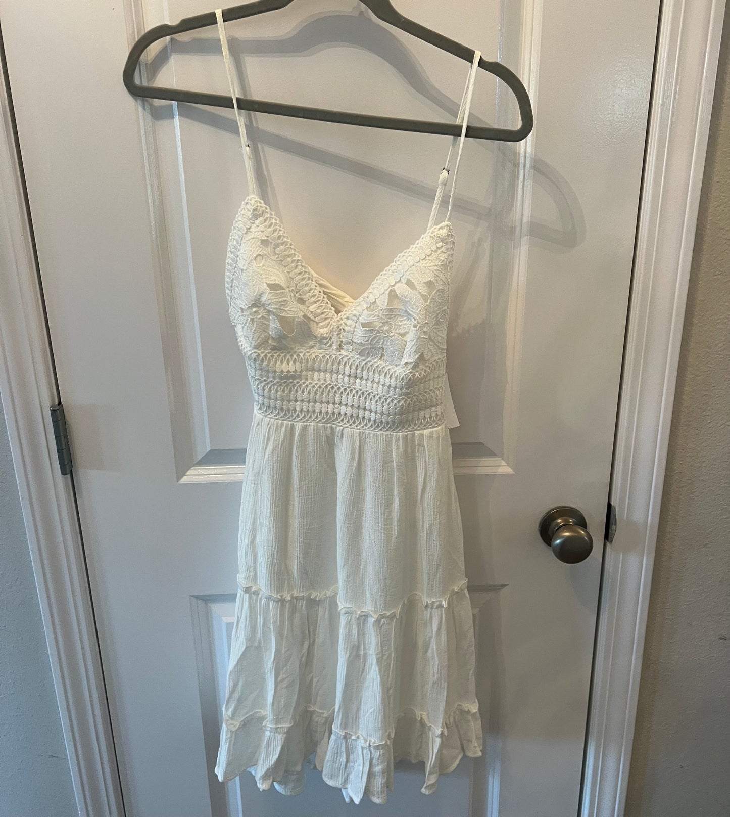 Crochet Tiered Sleeveless Dress Women’s Small NWT