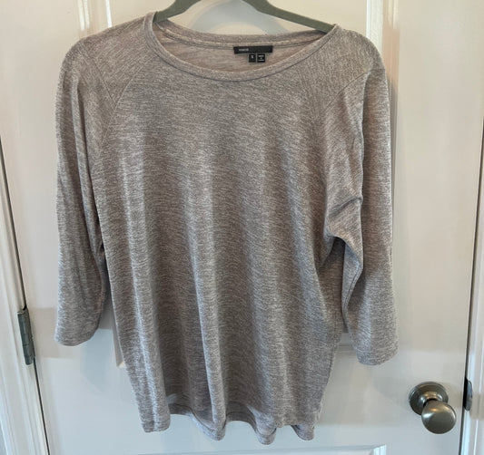 Vince 1/4 Sleeve Top Women’s Size Small Heather Gray
