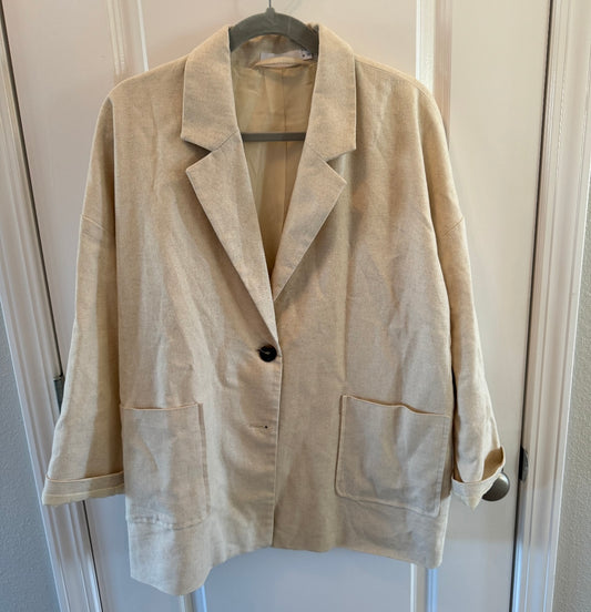 Oversized Blazer Women’s Size Medium Cream
