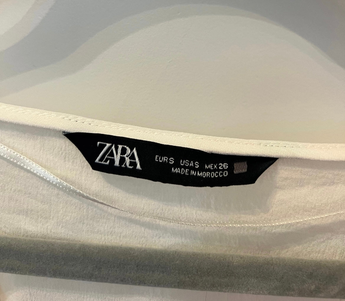 Zara Cropped Top Women’s Size Small White