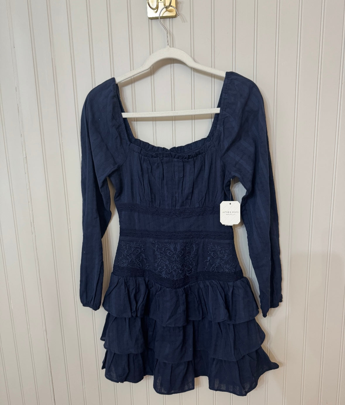 Altar’d State Rayna Mini Dress Women’s XS Navy NWT