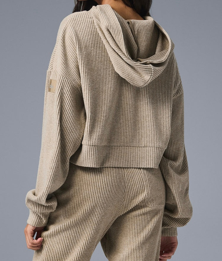 Alo Muse Hoodie Women’s Small Gravel Heather
