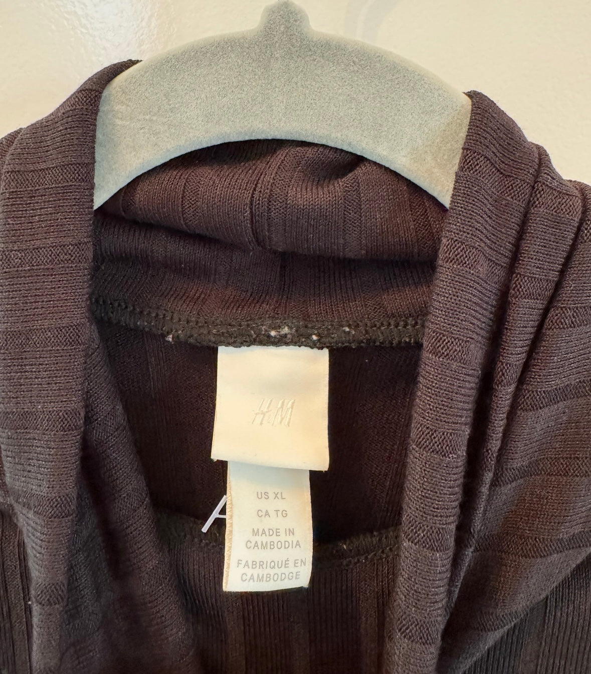H&M Knit Midi Dress Women’s XL Brown