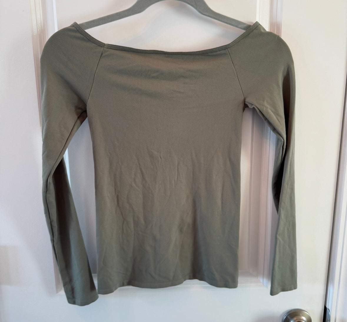 Free People Off Shoulder Top Women’s Size XS/S Dried Basil NWT