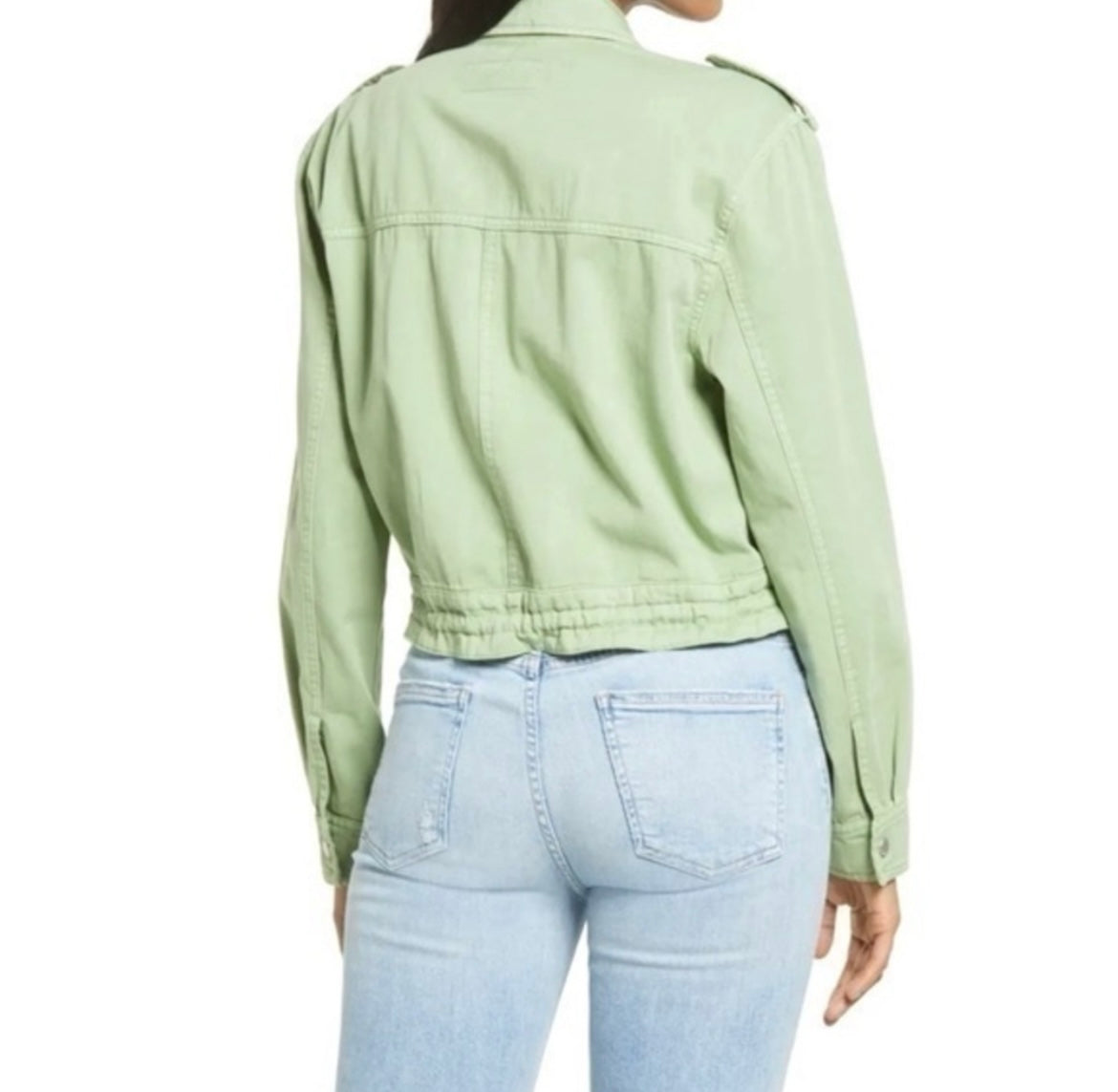 BlankNYC Utility Jacket Women’s Size Medium Light Green