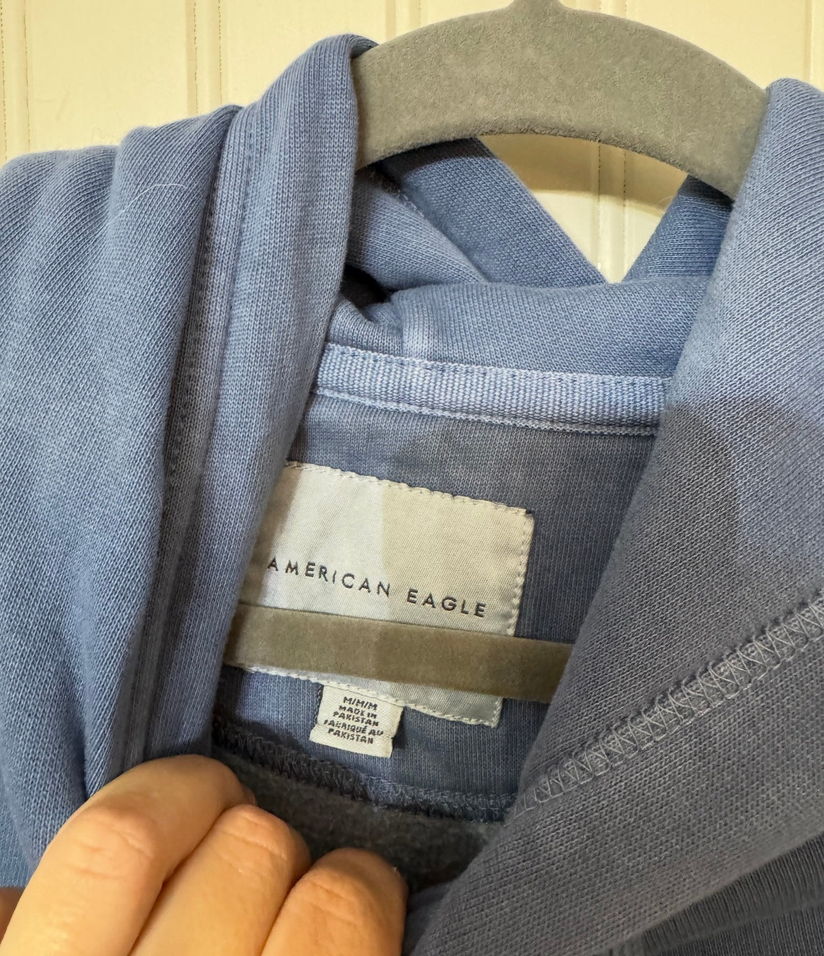 American Eagle Knit Hoodie Women’s Medium Blue