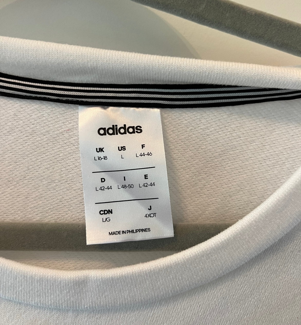 Adidas Essentials 3-stripes Sweatshirt Women’s Size Large White