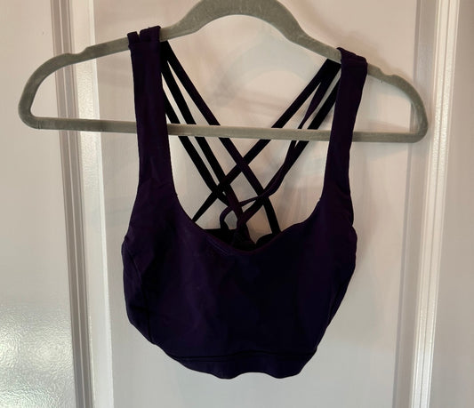 Lululemon Strappy Sports Bra Women’s Size 8 (Band Size 32-34) Black