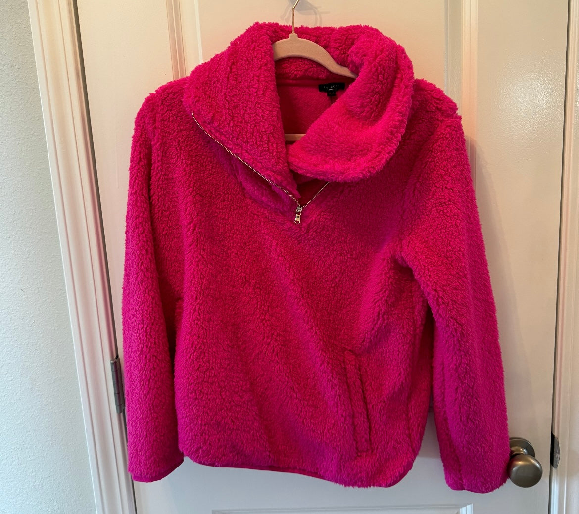 Talbots Quarter Zip Sherpa Women’s Medium NWT