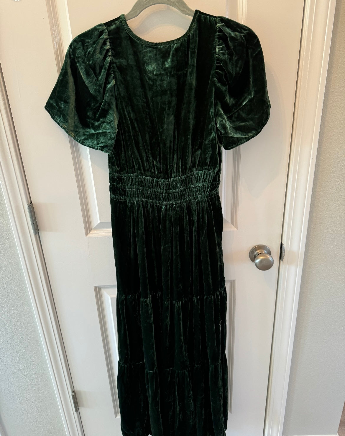 Anthropologie Somerset Velvet Dress Women’s Size XS Green