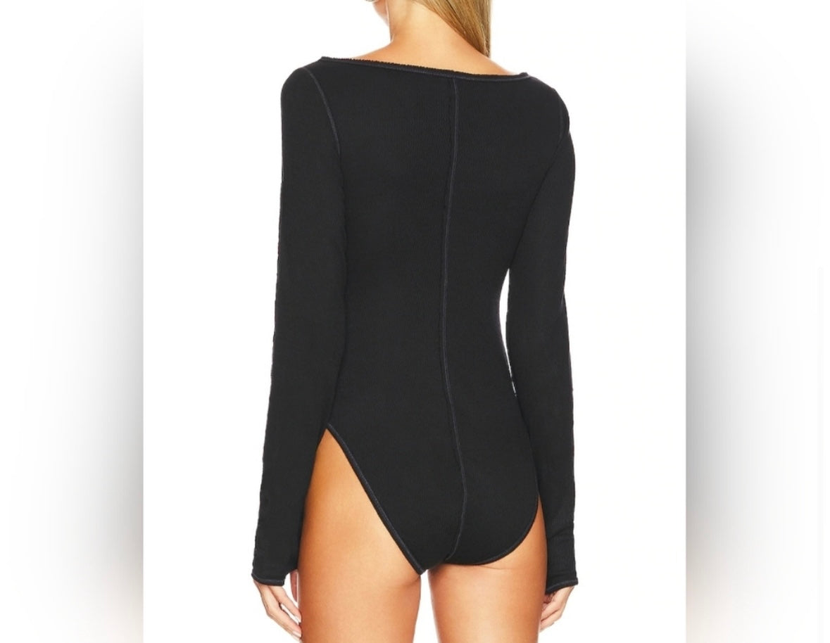 Free People Sloane Bodysuit Women’s Size XS Black