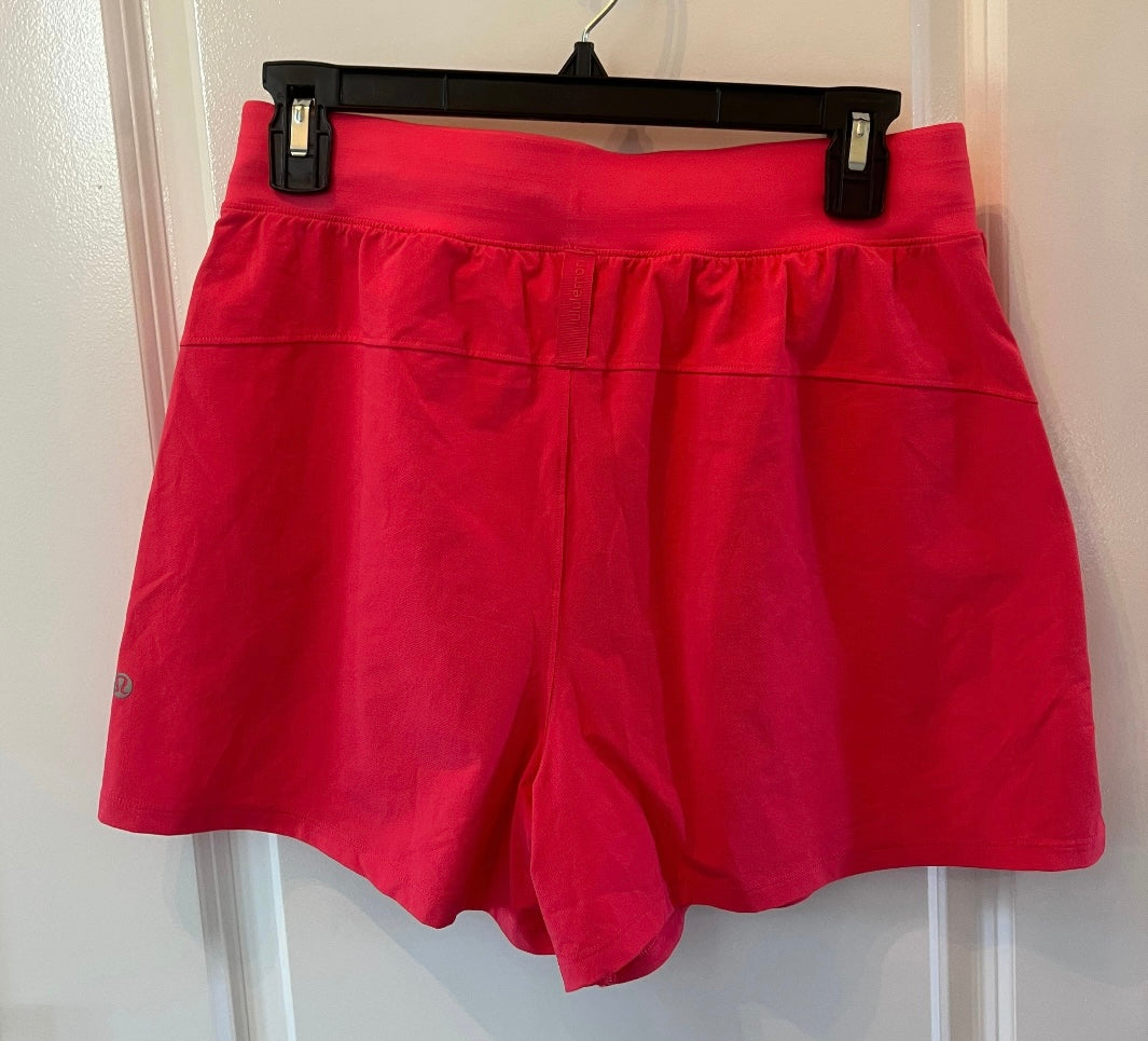Lululemon Drawstring Shorts w Zip Pockets Women’s Size 6 (Small) Neon Pink