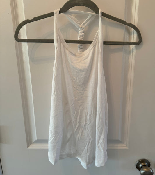 Free People FP Movement Racer Back Braided Strap Loose Fit Tank Women’s Size Small White