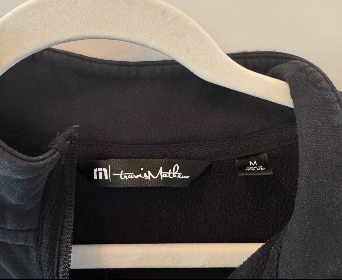 Travis Mathew Cloud Quarter Zip Men’s Medium Black