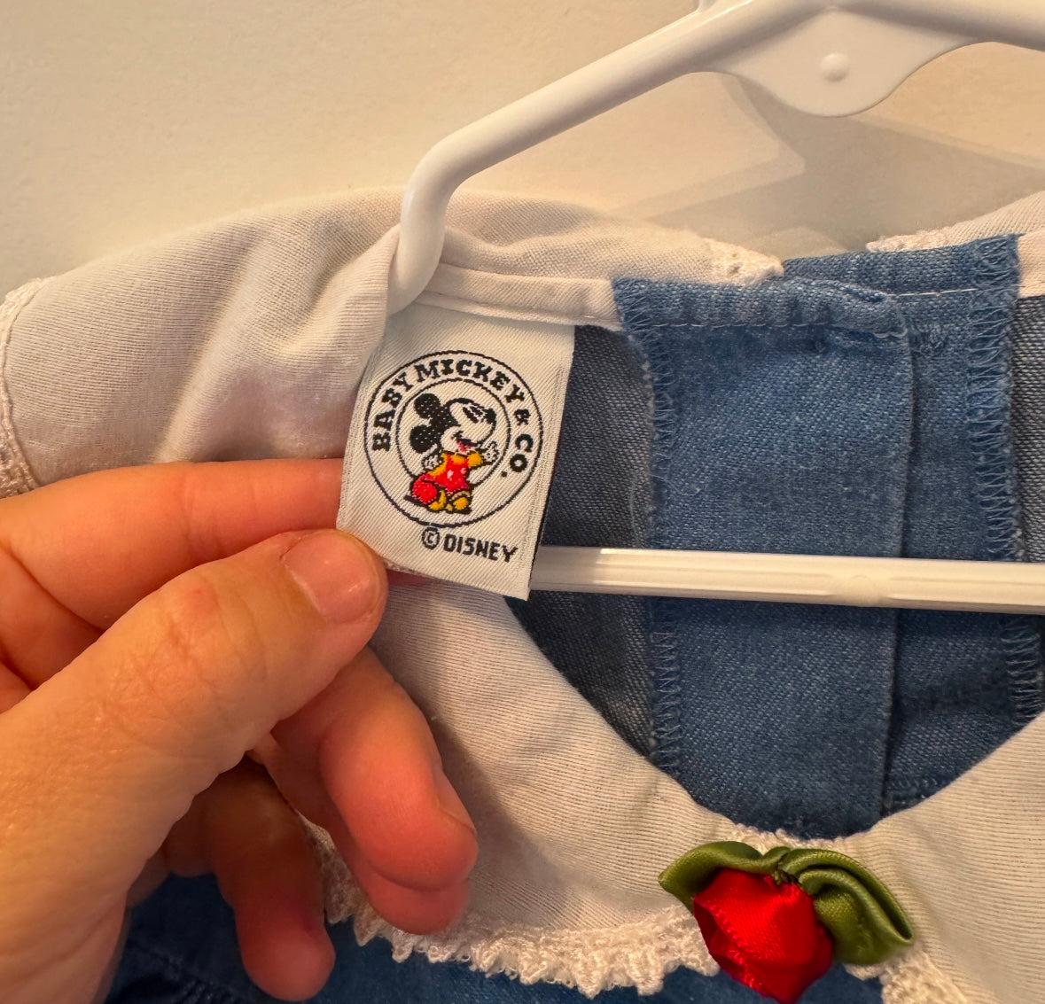 Vintage Disney Denim Dress Toddler Girl Size 3T