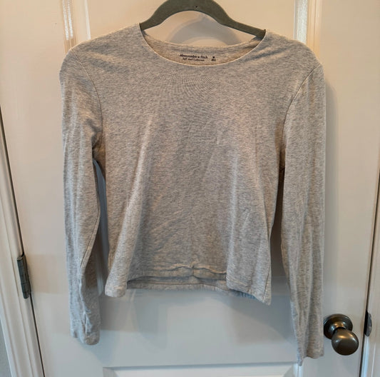 Abercrombie & Fitch Long Sleeve Tee Women’s Medium Heather Gray