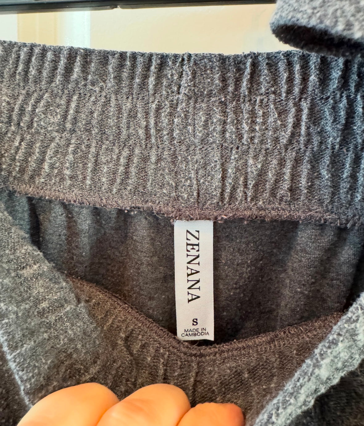 Zenana Loungewear Knit Matching Set Women’s Size Small Charcoal Gray