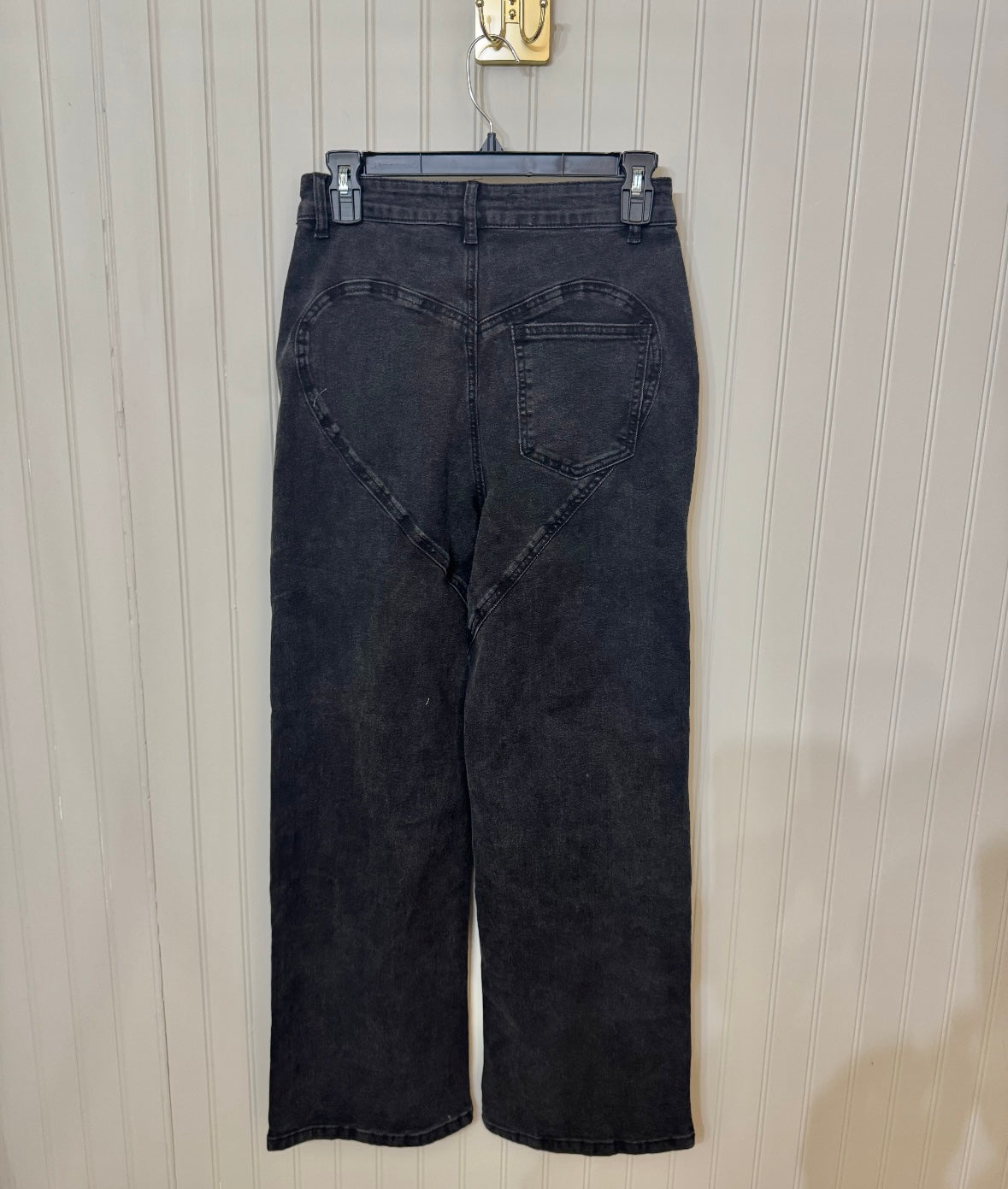 Crystal Cut Out Jeans Women’s Small Black NWT
