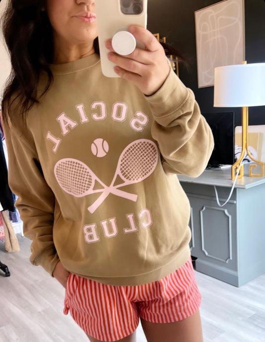 Friday + Saturday Graphic Sweatshirt Women’s Size Small 4-6 Tan