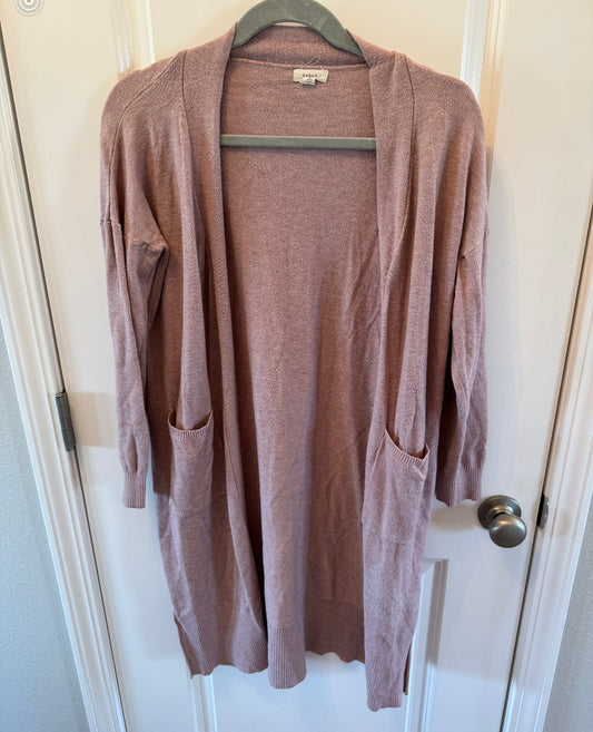 Debut Open Front Cardigan Sweater w Pockets Women’s Size M/L Mauve