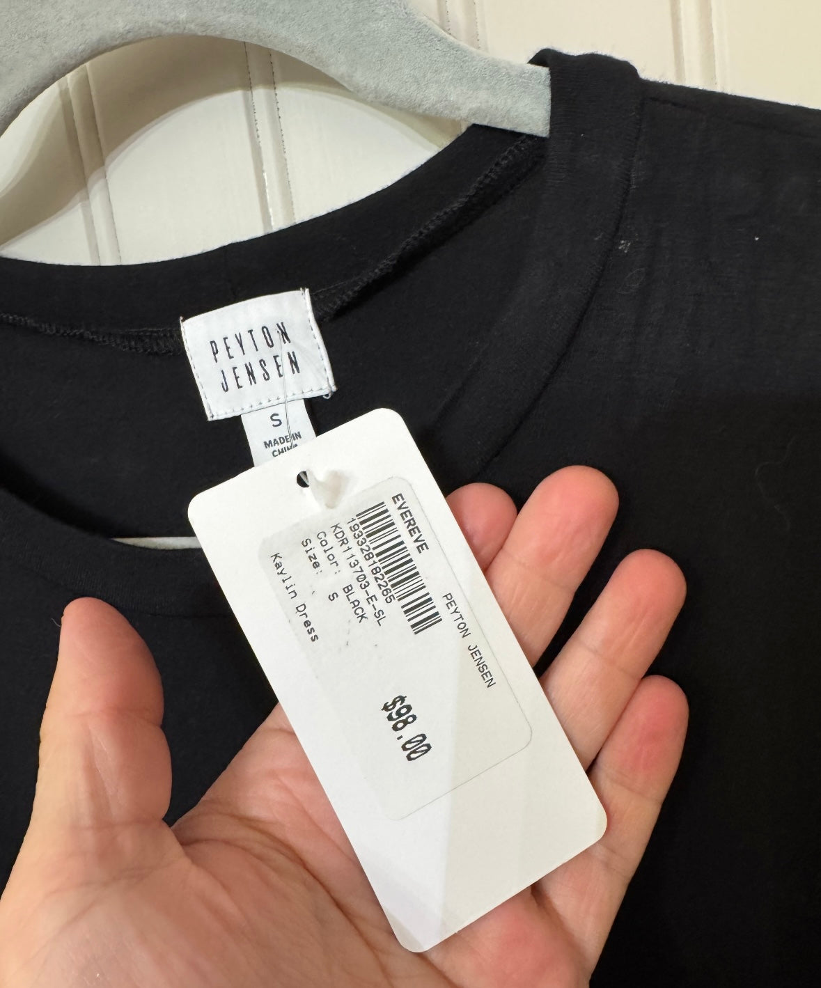 Peyton Jensen Rouched Dress Women’s Small Black NWT