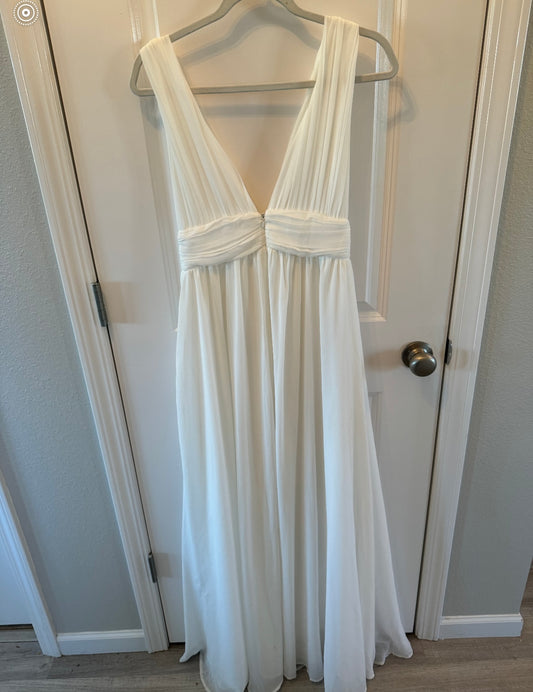 Lulus Heavenly Hues Maxi Dress Women’s Size Small White