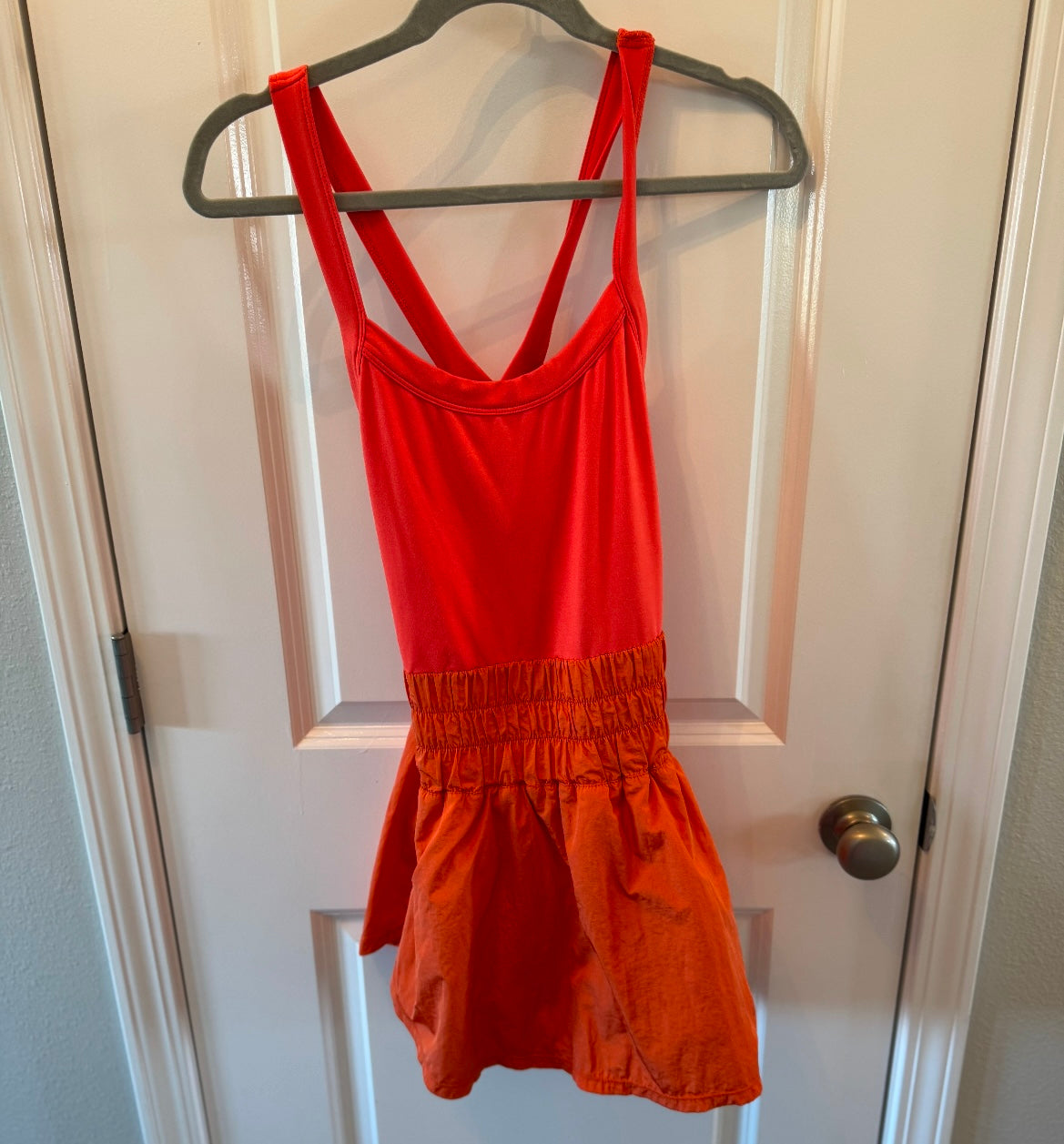 Free People FP Movement Way Home Skortsie Women’s Large Neon Orange