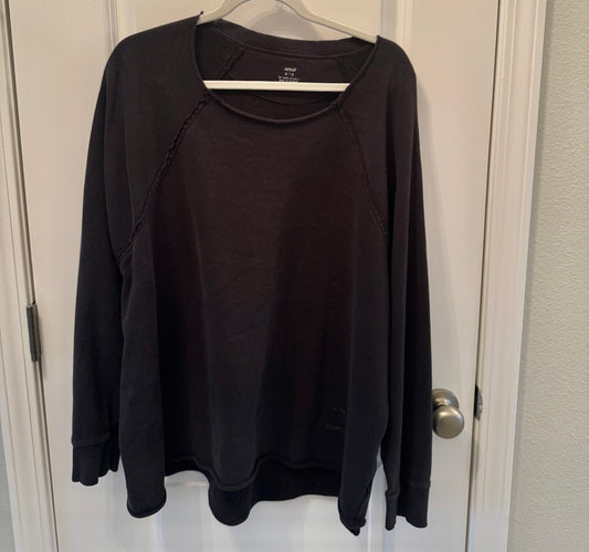 Aerie Top Sweatshirt XL Black