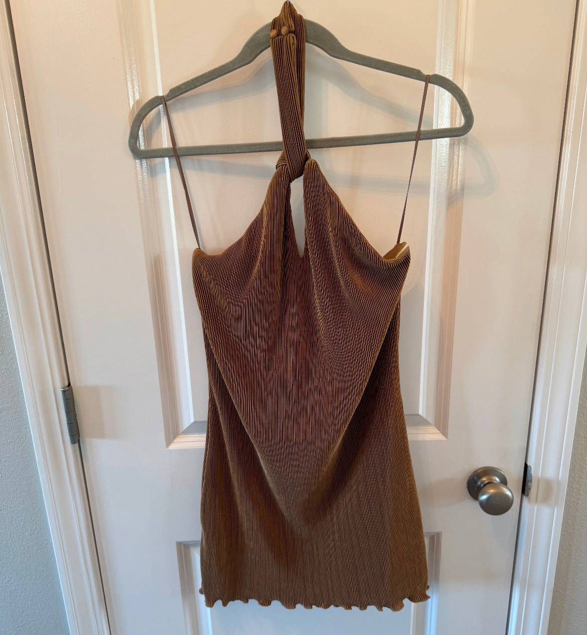 ACOA Halter Dress Women’s Medium Brown NWT