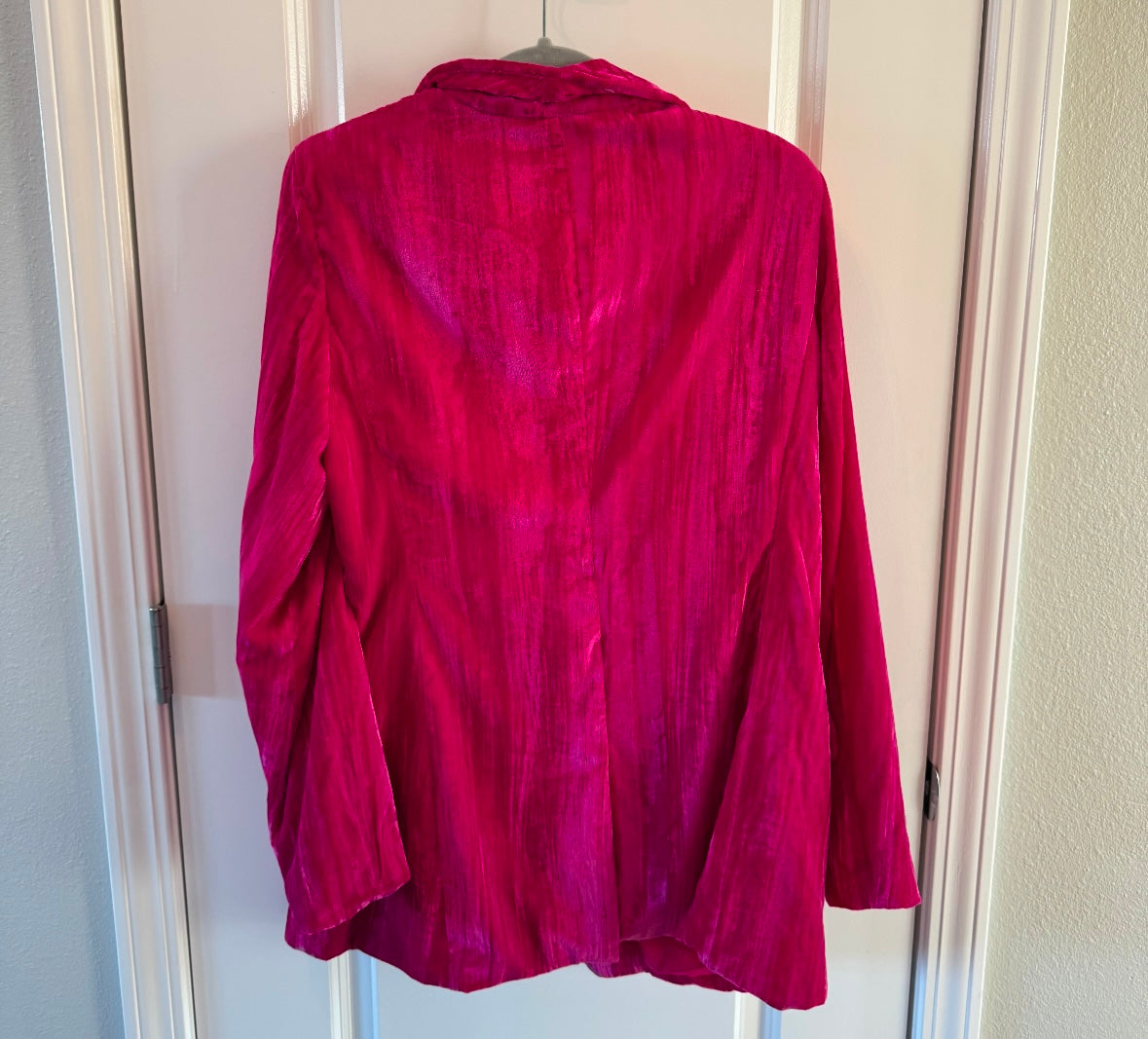 Nasty Gal Velvet Blazer Women’s Size 10 Hot Pink
