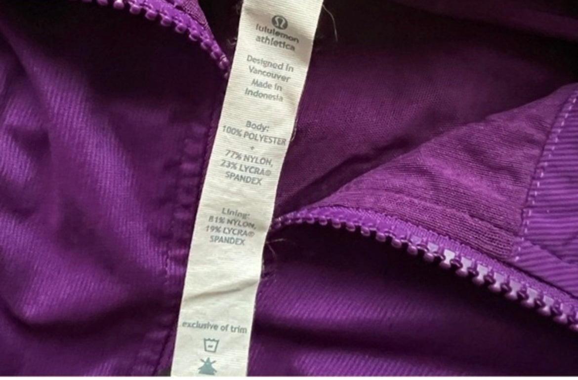 Lululemon Rare Seek the Peak Jacket Women’s Size 6 Purple