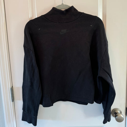Nike Tech Fleece Mock Neck Pullover Women’s Size Small Black