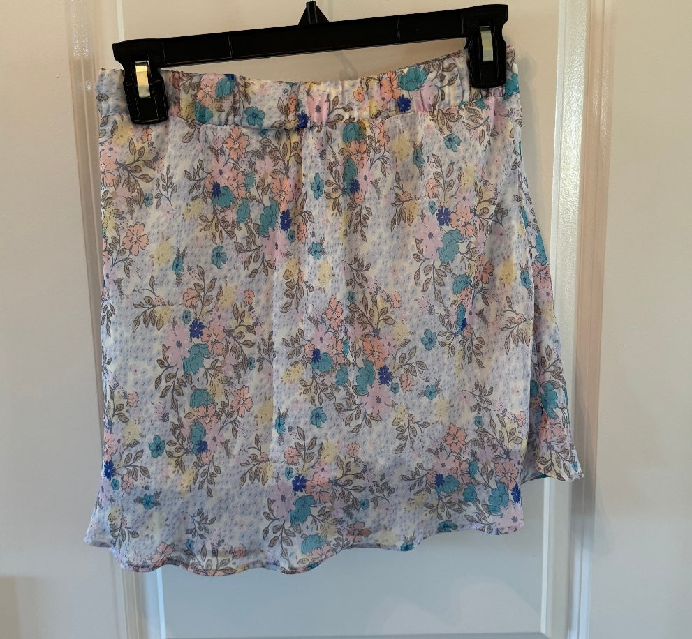 Cloud Ten Floral Mini Skirt Women’s Size XS Pastel Multi