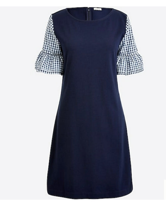 J Crew Gingham Dress Women’s XXS Navy