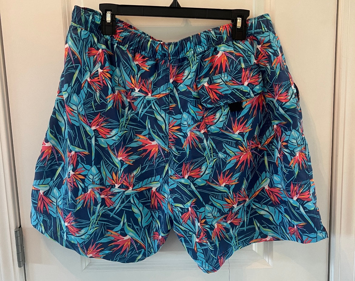 Vineyard Vines Birds Of Paradise Chappy Trunks 7in Inseam Men’s Size Large Blue