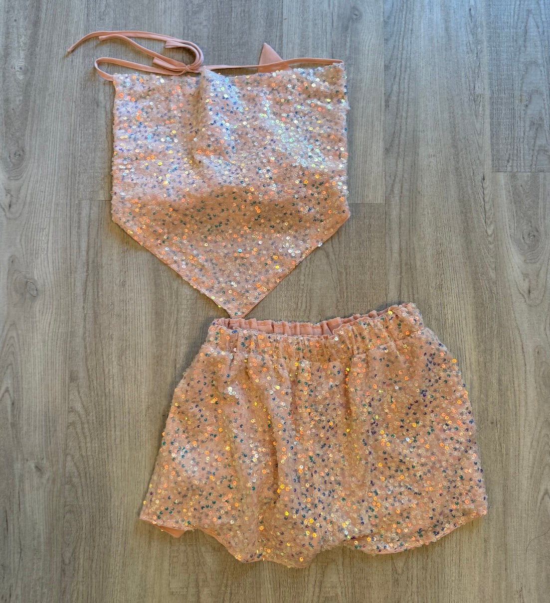 Cloud Ten Iridescent Sequin Shimmer Matching Set Women’s Small NWT