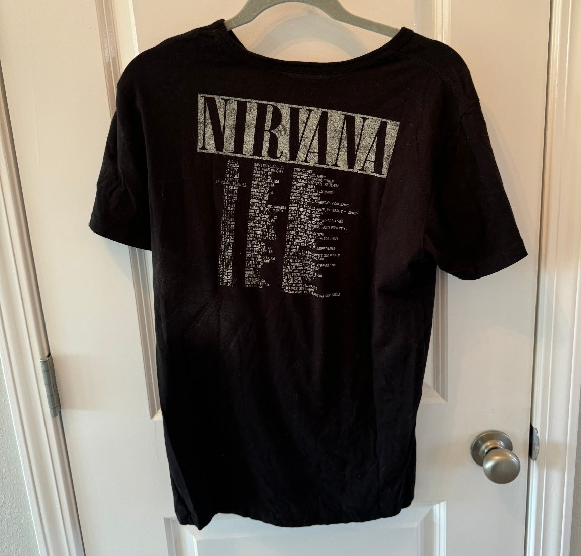 Free People Nirvana Band Tee Short Sleeve Women’s Size Small Black