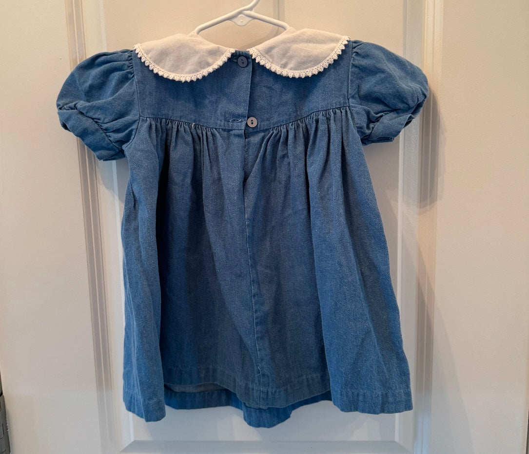 Vintage Disney Denim Dress Toddler Girl Size 3T