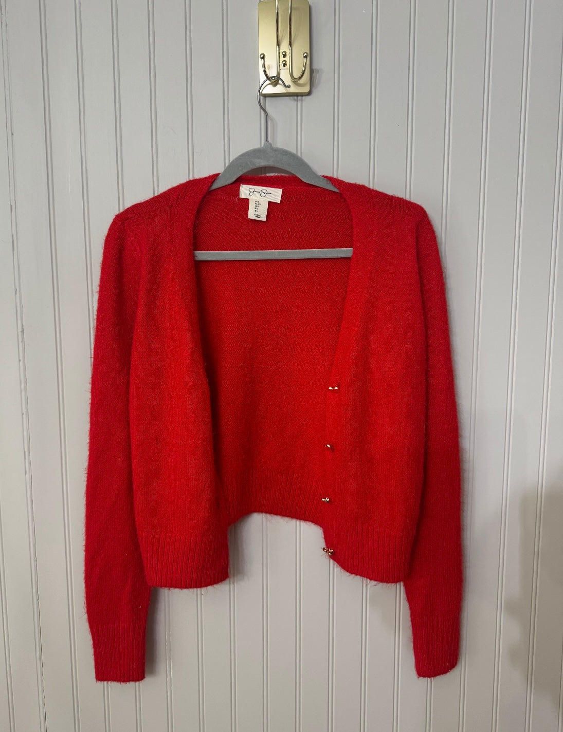 Jessica Simpson Knit Cardigan Sweater Women’s Small Red