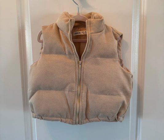 Puffy Vest Baby Size 18-24M Tan
