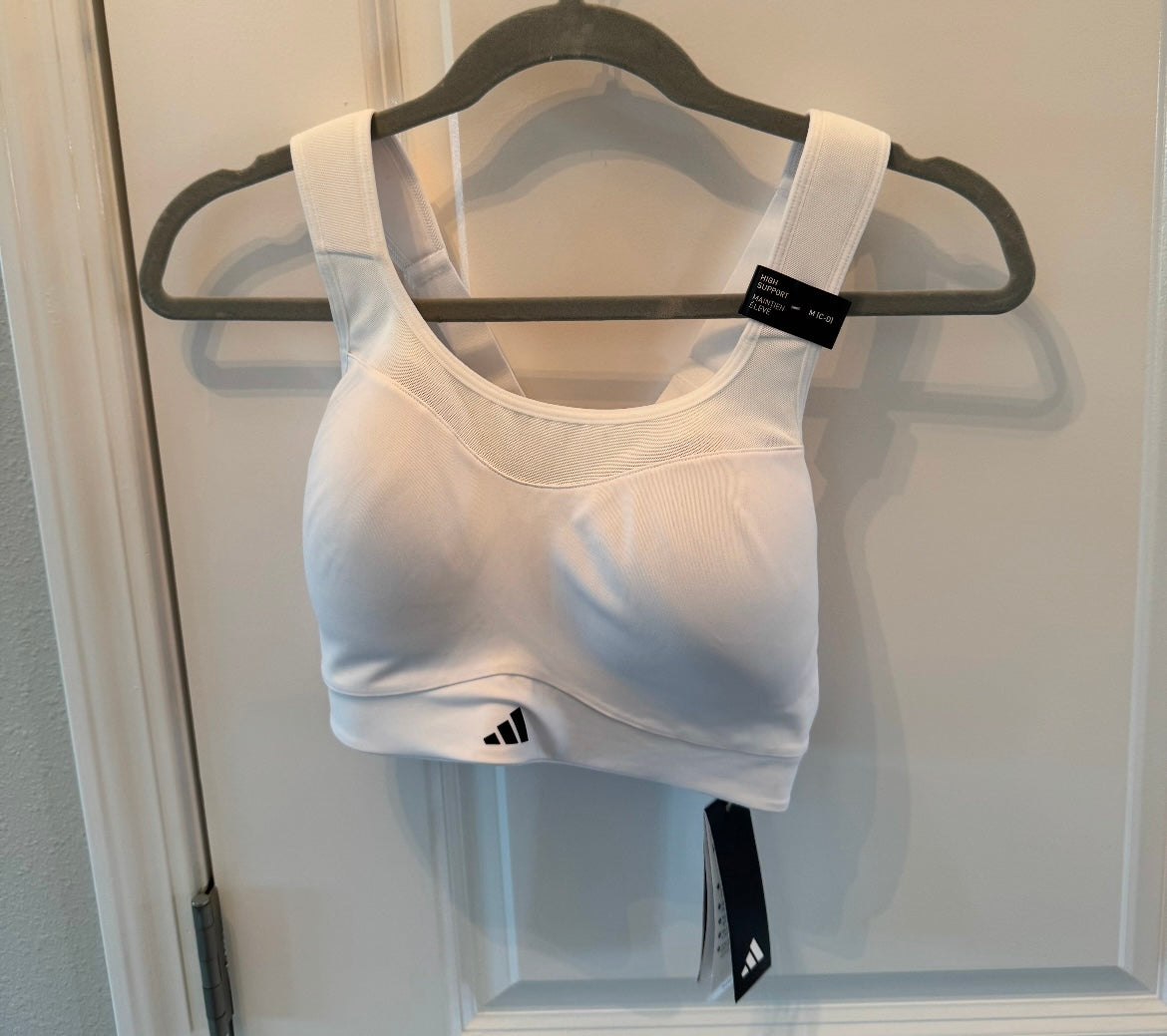 Adidas Sports Bra Women’s Medium (C-D) White NWT