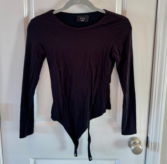 Vici Long Sleeve Bodysuit Women’s Size Small Black