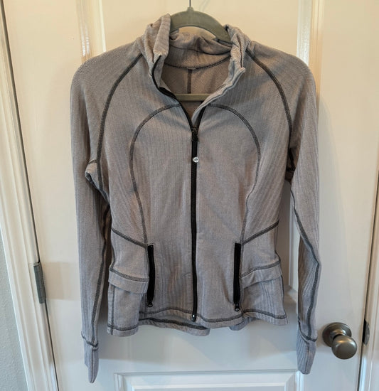 Lululemon Hustle in Your Bustle Jacket Women’s Size 6 Ghost Herringbone