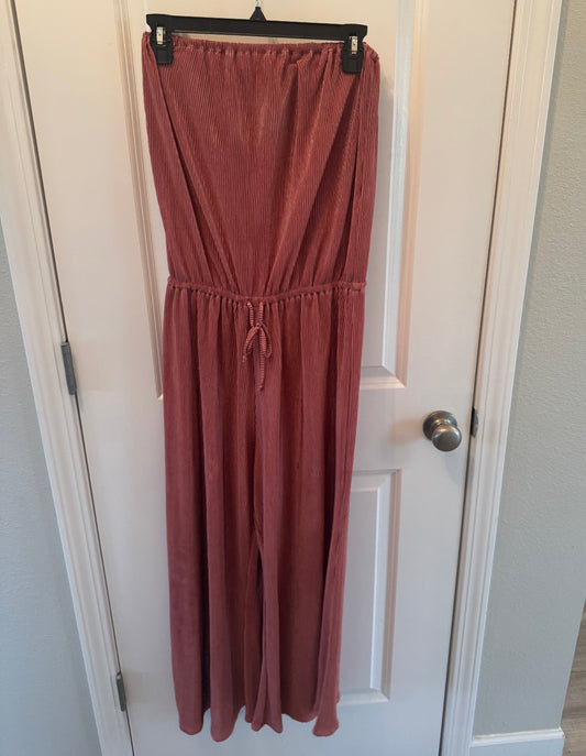 Pleated Jumpsuit Women’s Large Blush