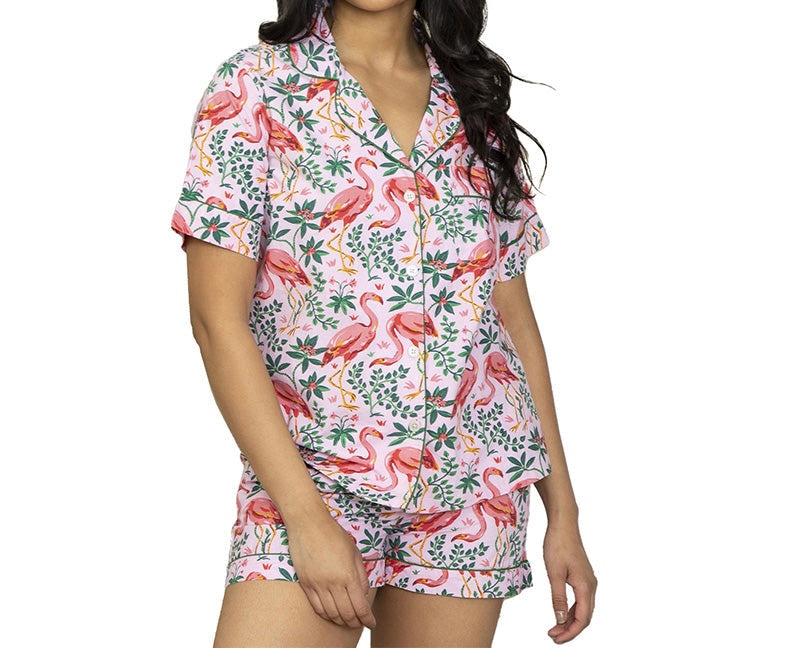 Printfresh Flock of Flamingos Pajama Set Women’s XS