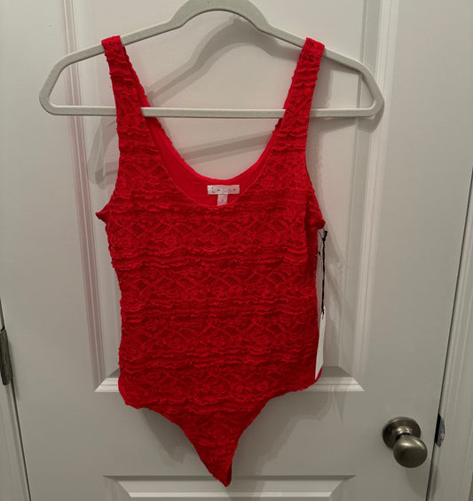 Leith Lace Bodysuit Women’s Size Small Red