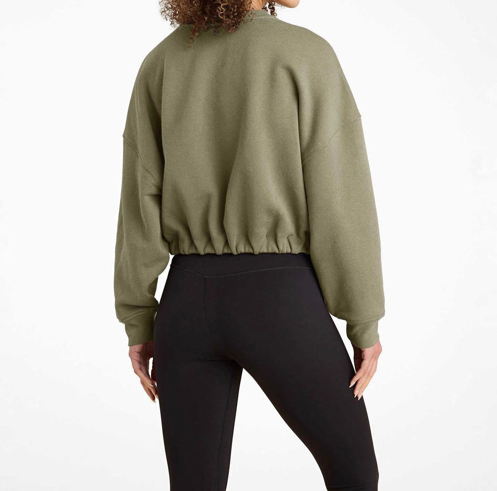 Nuuds Cinch Waist Sweatshirt Women’s Small Olive